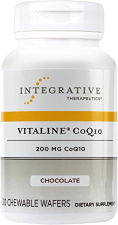 Integrative Therapeutics - Vitaline CoQ10 - 200 mg CoQ10 - Chocolate Flavor - 30 Chewable Wafers