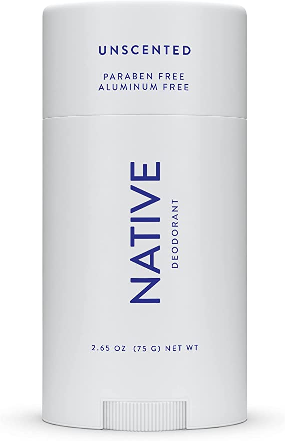 Native Deodorant - Natural Deodorant for Women and Men - Vegan, Gluten Free, Cruelty Free - Aluminum Free, Free of Parabens & Sulfates - Unscented