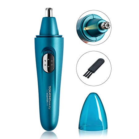 TOUCHBeauty Nose Hair Trimmer, 1×AA Battery 1.5V Nose and Ear Hair Trimmer LED Light Nose Hair Trimmer for Men and Women-(Blue)
