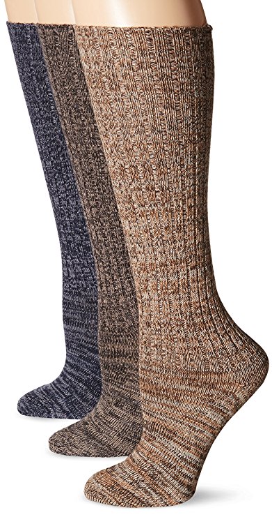 Muk Luks Women's Marled Knee-High Socks (Pack of Three Pairs)