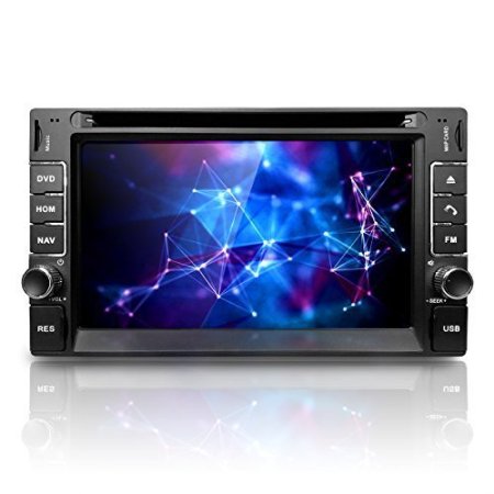 Corehan 62 Touch Screen in Dash Double Din GPS Navigation Vehicle Car Dvd Player Stereo Reciver with Bluetooth USB