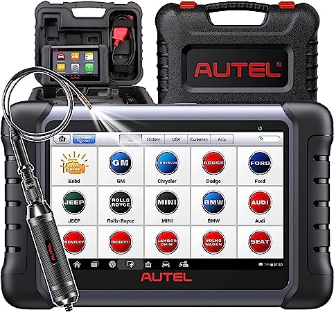 Autel MaxiCOM MK808Z with 60$ MV108, Android 11 Bi-Directional Control Scanner, 28  Special Service, 2023 Upgraded of MK808/MX808, FCA Auto Auth, All System Diagnostic Tool for OBDII Cars & 12V Trucks