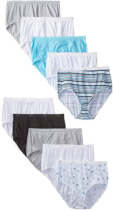 Hanes Women's Cotton Brief Panties (Pack of 10)