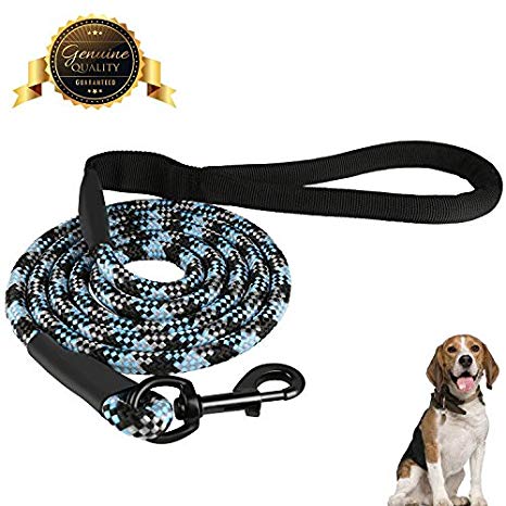 ONSON 6 FT Strong Dog Leash for Medium Large Dogs - Comfortable Padded Handle and Reflective Dog Leash with Chew Resistant 100% - Shock Absorption for The Largest Pulling Dogs …