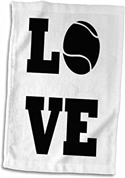 3D Rose TWL_243354_1" Love Tennis Towel, 15" x 22", Multicolor