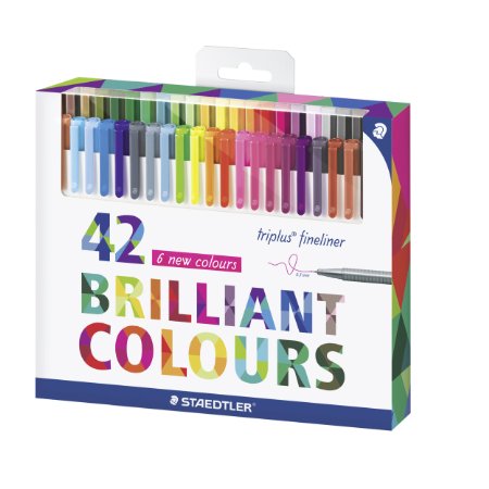 Staedtler Color Pen Set, 334C42 Set of 42 Assorted Colors (Triplus Fineliner Pens)