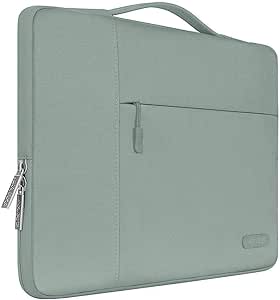 MOSISO Laptop Sleeve Compatible with MacBook Pro 16 inch 2023-2019 M3 A2991 M2 A2780 M1 A2485 A2141/Pro Retina 15 A1398, 15-15.6 inch Notebook, Polyester Multifunctional Briefcase Bag, Antique Green