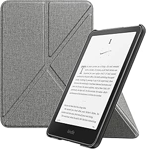 MoKo Case for All-New 7" Kindle Paperwhite 12th Generation 2024&Kindle Colorsoft Signature Edition 2024, Ultra Clear Soft Flexible Transparent TPU Back Cover Light Shell with Auto Wake/Sleep, Grey