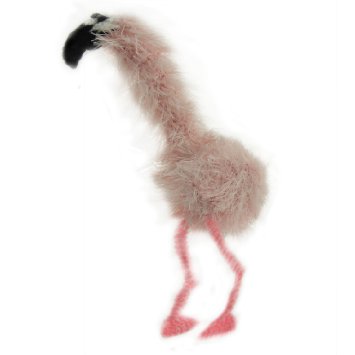 Oo Ma Loo Hand Knit Squeaky Flamingo Dog Toy Large 12" (Flamingo-L)