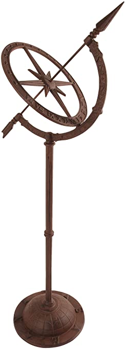 Cast Iron Sundial on Stand 92cm High