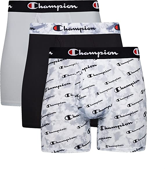 Champion Men's Polyester Blend Total Support Pouch Boxer Brief 3 Pack