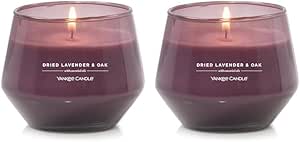 Yankee Candle Studio Medium Candle, Dried Lavender & Oak, 10 oz: Long-Lasting, Essential-Oil Scented Soy Wax Blend Candle | 40-65 Hours of Burning Time (Pack of 2)