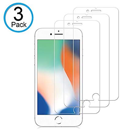 iPhone 8Plus/7Plus/6Plus/6s Plus Screen Protector 3-Pack Pal-Xiboe Tempered Glass Screen Protector 3D Touch Clear Screen Protector Glass Film Compatible with iPhone 8Plus/7Plus/6Plus/6s Plus