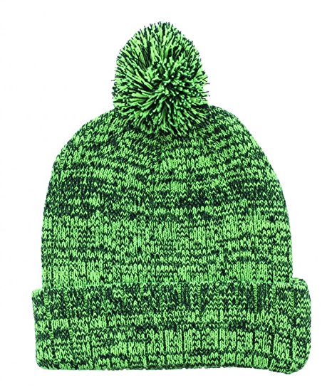 Milani Winter Thick Pom Beanie with Cuff Skull Cap Hat