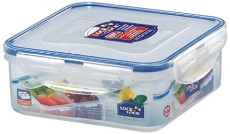 Lock & Lock Airtight Square Food Storage Container with Removable Divider 29.41-oz / 3.68-cup
