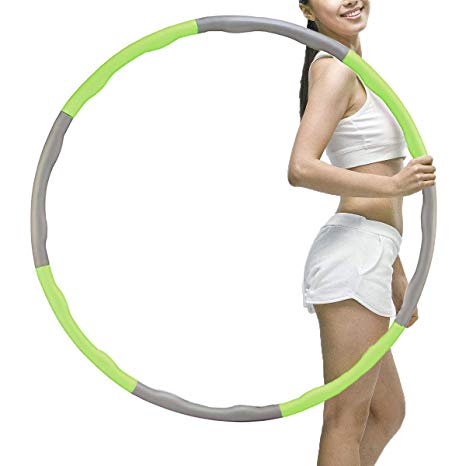 Brave Tarzan Weighted Hula Hoop for Exercise,Fat Burining,Dance-2lb,8 Section Detachable Design-2018 Professional Soft Fitness Hula Hoop Exercise Equipment Hula Hoop