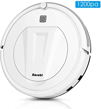 Amrobt Robot Vacuum,Robotic Vacuum Cleaner with Wi-Fi Connectivity/Remote Control, Power Suction, Robot Vacuum Cleaner for Pet Hair, Carpet & All Types of Floor