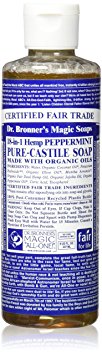 Dr Bronners Pure Castile Soap Peppermint (236ml 100% organic)