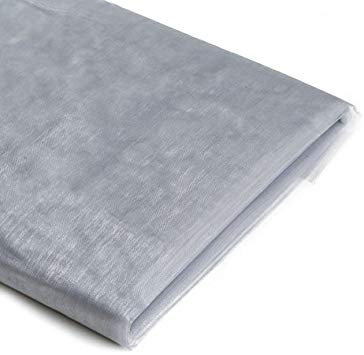 Koyal Wholesale 10-Yard Sheer Organza Fabric Bolt, 58-Inch, Silver Gray