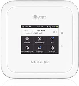 NETGEAR | Nighthawk M6 5G | WiFi 6 Mobile Hotspot Router | MR6110 | Blazing Fast Wireless Hotspot Router | AT&T with 5G Sub-6 Bands | White