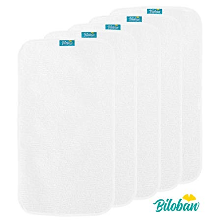 Changing Pad Liners(5 Pack), Washable Cotton Terry Changing Table Pads