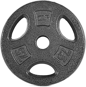 WF Athletic Supply Cast Iron 1-Inch Standard Grip Plate for Strength Training, Muscle Toning, Weight Loss & Crossfit - Multiple Choices Available