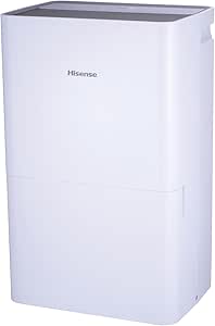 Hisense Energy Star 50-Pint Portable Dehumidifier with Auto-Shutoff and Timer, Home Dehumidifier and Moisture Absorber For Basement, Garage, Living Room in White