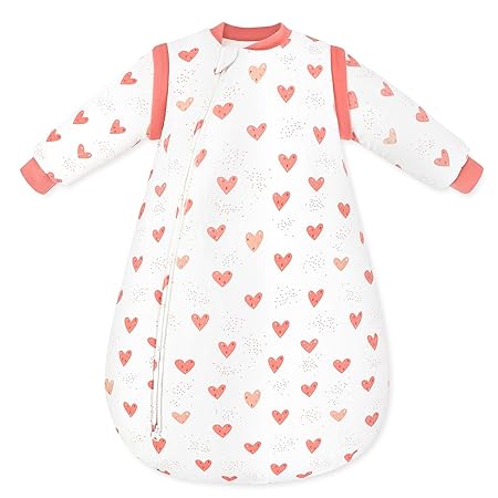 Yoofoss Baby Sleep Sack 0-6 Months, TOG 3.0 Baby Wearable Blanket with 2-Way Zipper, 100% Cotton Fabric Winter Newborn Sleeping Sack, Warm Soft Comfy(Small)