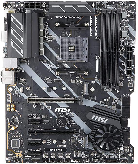 MSI X570-A PRO Motherboard AMD AM4 SATA 6Gb/s M.2 USB 3.2 Gen 2 HDMI ATX