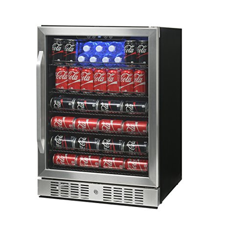 NewAir ABR-1770 177 Can Deluxe Beverage Cooler, Black/Stainless Steel