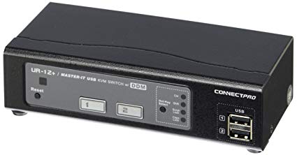 ConnectPRO UR-12 KIT, 2-port USB VGA KVM Switch W/DDM