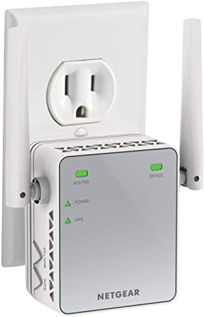 NETGEAR Wi-Fi Range Extender EX2700 - Coverage Up to 800 Sq Ft and 10 devices with N300 Wireless Signal Booster & Repeater (Up to 300Mbps Speed), and Compact Wall Plug Design