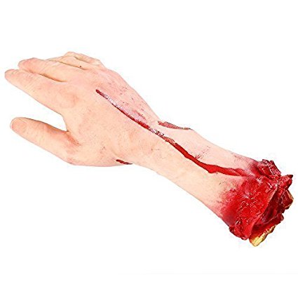 ONEDONE® Terror Severed Bloody Fake Arms Hands for Halloween Party and Cosplay