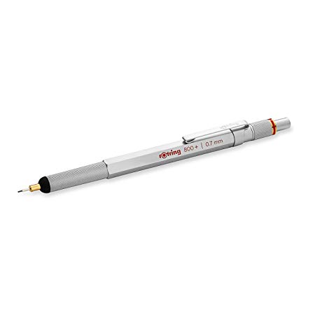 rOtring 1900184 800  Mechanical Pencil and Touchscreen Stylus, 0.7 mm, Silver Barrel