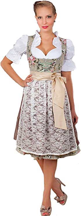 2-Piece Dirndl Dress Authentic Bavarian Floral Exlusive
