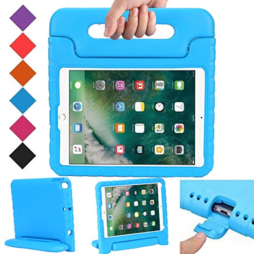 BMOUO New iPad 9.7 Inch 2017 Case - ShockProof Case Light Weight Kids Case Cover with Handle Stand Case for Apple iPad 9.7 Inch 2017 New Model - Blue