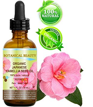 Japanese ORGANIC CAMELLIA Seed Oil. 100% Pure / Natural / Undiluted / Refined / Cold Pressed Carrier Oil. Rich antioxidant to revitalize and rejuvenate the hair, skin and nails. 1 Fl.oz-30 ml. Botanical Beauty