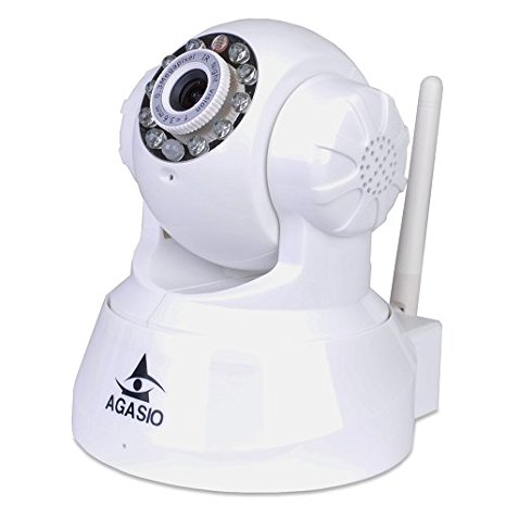 Agasio A503W White Wireless IP Camera with IR-Cut Off Filter, I/O Alarm Linkages 3.6mm Lens, White