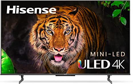 Hisense U8H QLED Series Quantum 4K ULED Mini-LED 65-Inch Google Smart TV with Alexa Compatibility, Quantum Dot, 1500-nit HDR10 , and Dolby Vision (65U8H, 2022 Model)