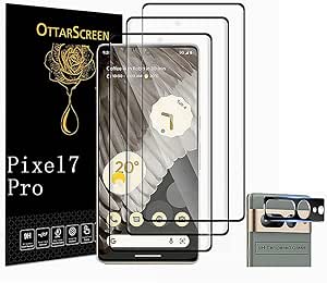 3 Pack for Google Pixel 7 Pro Screen Protector, 3 Pack Tempered Glass Screen Protector, 1 Pack Camera Lens Protector, 9H Hardness Tempered Glass Screen Protector for Google Pixel 7 Pro【3 1 Pack】