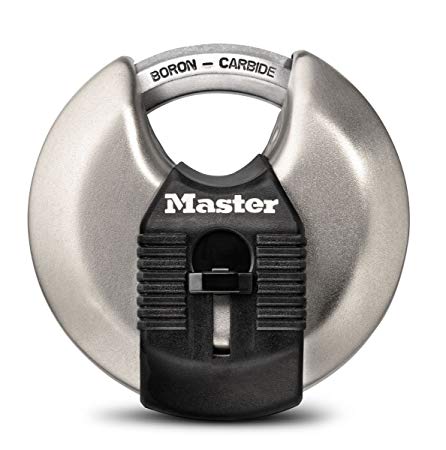 Master Lock Padlock, Magnum Stainless Steel Discus Lock, 2-3/4 in. Wide, M40XD