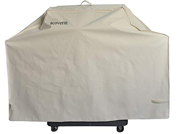 66" Heavy Duty Waterproof Gas Grill Cover fits Weber Char-Broil Coleman Gas Grill-Beige
