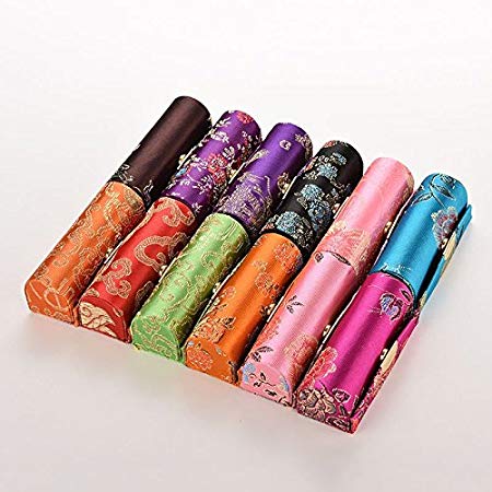 6goodeals Lipstick Case MULTI-SET Silky Satin Fabric Cosmetic Case with Mirror, Various Design ~ USA SELLER!! (12)