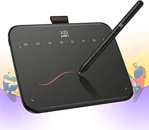 XPPen Deco 640 Drawing Tablet with 16384 Pressure Levels Sensitivity Battery-Free Stylus 6*4 Inch OSU Drawing Pad Graphic Tablet for Digital Drawing Teaching Designing Editing Work for PC Mac Android