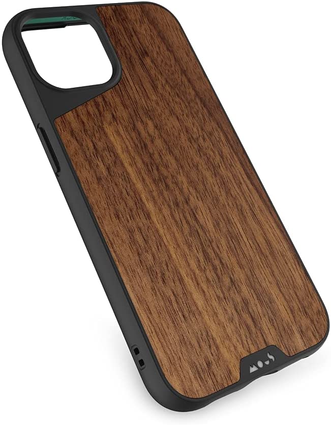 Mous - Protective Case for iPhone 13 Mini - Limitless 4.0 - Walnut - Fully compatible with Apple's MagSafe