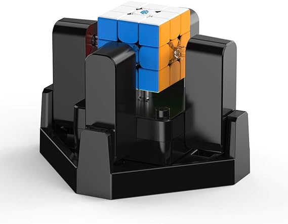 GAN Robot, Cube Solving Machine Automatic Puzzle Scrambler & Solver with GAN 356 i 3 Stickerless Cube Intelligent Tracking Timing Movements Steps with CubeStation App
