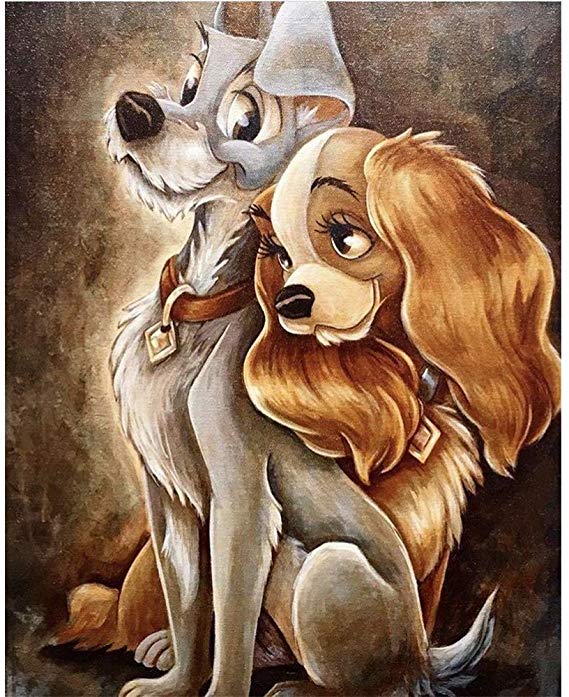 Diamond Painting Kits for Adults, DIY 5D Square Full Drill Art Perfect for Relaxation and Home Wall Decor (Dogs, 12x16inch)