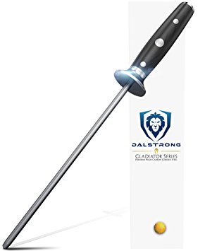 DALSTRONG Honing Steel - 10" Rod - Gladiator Series - Full Tang - Pakkawood Handle