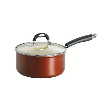 Tramontina 80110049DS Style Ceramica 01 Covered Sauce Pan 3-Quart Metallic Copper