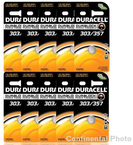 20 Duracell 357 303 A76 PX76 SR44W/SW LR44 AG13 Silver Oxide Battery